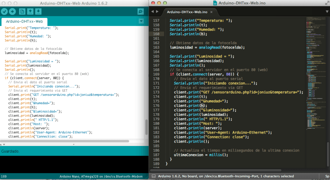 Sintaxis de programación del lenguaje Arduino